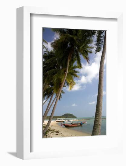 Fishing Boat in the Gulf of Thailand on the Island of Ko Samui, Thailand-David R. Frazier-Framed Photographic Print