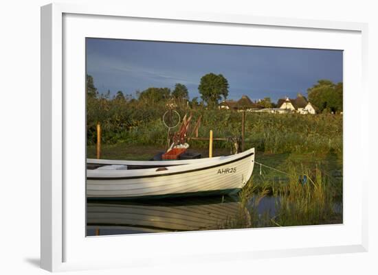 Fishing Boat in the Reed of the Saaler Bodden Close Ahrenshoop-Althagen-Uwe Steffens-Framed Photographic Print