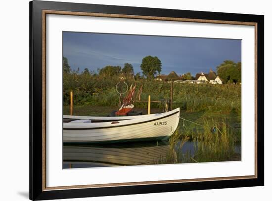 Fishing Boat in the Reed of the Saaler Bodden Close Ahrenshoop-Althagen-Uwe Steffens-Framed Photographic Print