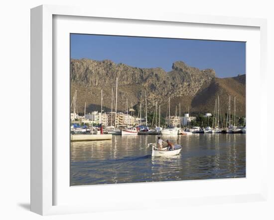 Fishing Boat Leaving Harbour, Puerto Pollensa, Mallorca (Majorca), Spain, Mediterranean-Ruth Tomlinson-Framed Photographic Print