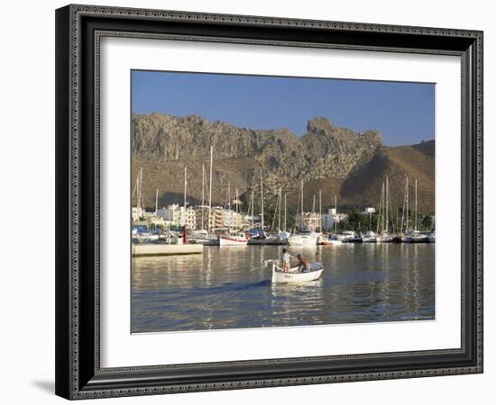 Fishing Boat Leaving Harbour, Puerto Pollensa, Mallorca (Majorca), Spain, Mediterranean-Ruth Tomlinson-Framed Photographic Print