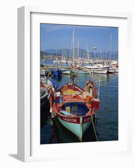 Fishing Boat Moored in the Harbour at Ajaccio, Island of Corsica, France, Mediterranean, Europe-Thouvenin Guy-Framed Photographic Print