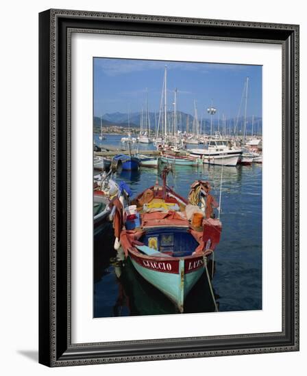 Fishing Boat Moored in the Harbour at Ajaccio, Island of Corsica, France, Mediterranean, Europe-Thouvenin Guy-Framed Photographic Print