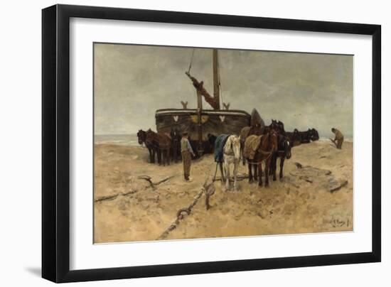 Fishing Boat on the Beach, 1882-Anton Mauve-Framed Giclee Print