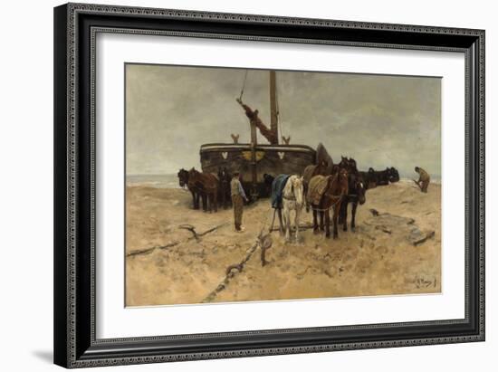 Fishing Boat on the Beach, 1882-Anton Mauve-Framed Giclee Print