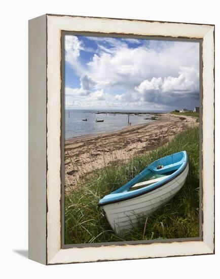 Fishing Boat on the Beach at Carnoustie, Angus, Scotland, United Kingdom, Europe-Mark Sunderland-Framed Premier Image Canvas