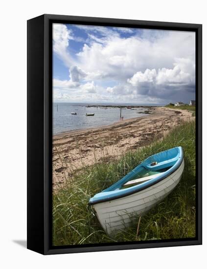 Fishing Boat on the Beach at Carnoustie, Angus, Scotland, United Kingdom, Europe-Mark Sunderland-Framed Premier Image Canvas