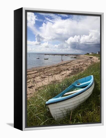 Fishing Boat on the Beach at Carnoustie, Angus, Scotland, United Kingdom, Europe-Mark Sunderland-Framed Premier Image Canvas