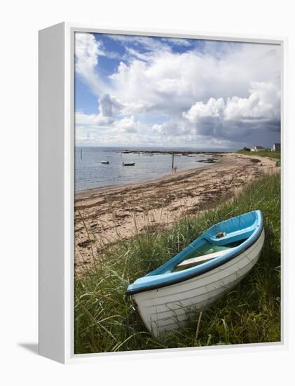 Fishing Boat on the Beach at Carnoustie, Angus, Scotland, United Kingdom, Europe-Mark Sunderland-Framed Premier Image Canvas