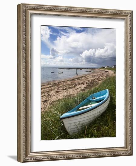 Fishing Boat on the Beach at Carnoustie, Angus, Scotland, United Kingdom, Europe-Mark Sunderland-Framed Photographic Print