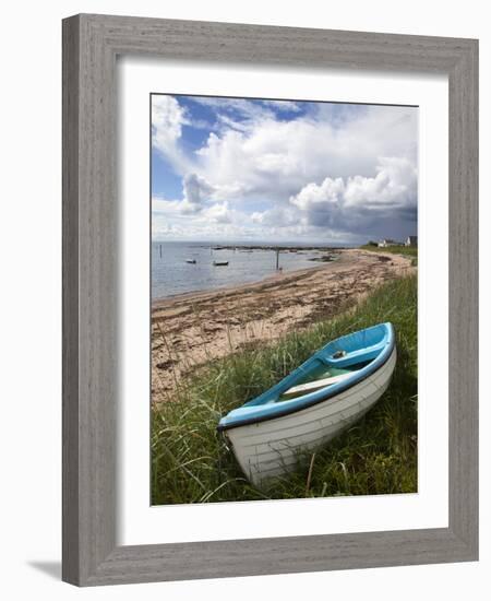 Fishing Boat on the Beach at Carnoustie, Angus, Scotland, United Kingdom, Europe-Mark Sunderland-Framed Photographic Print