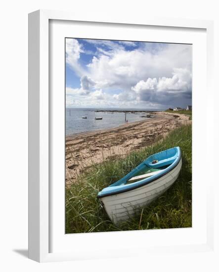 Fishing Boat on the Beach at Carnoustie, Angus, Scotland, United Kingdom, Europe-Mark Sunderland-Framed Photographic Print