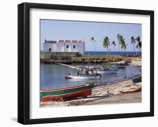 Fishing Boat on the Beach at Ilha Do Mozambique-Julian Love-Framed Photographic Print