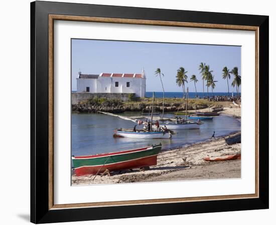 Fishing Boat on the Beach at Ilha Do Mozambique-Julian Love-Framed Photographic Print