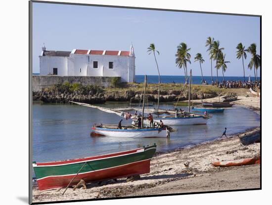 Fishing Boat on the Beach at Ilha Do Mozambique-Julian Love-Mounted Photographic Print