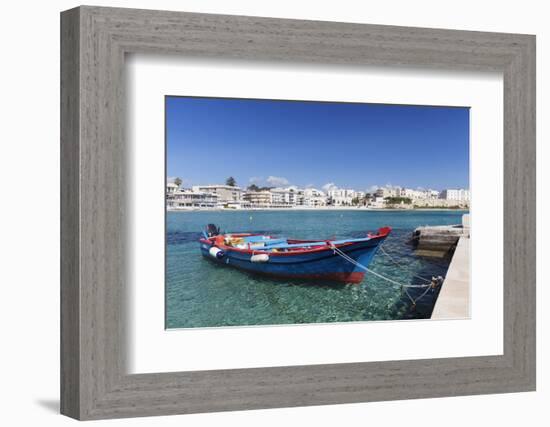 Fishing Boat, Port of Otranto, Lecce Province, Salentine Peninsula, Puglia, Italy, Europe-Markus Lange-Framed Photographic Print