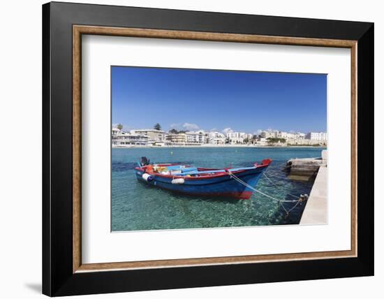 Fishing Boat, Port of Otranto, Lecce Province, Salentine Peninsula, Puglia, Italy, Europe-Markus Lange-Framed Photographic Print