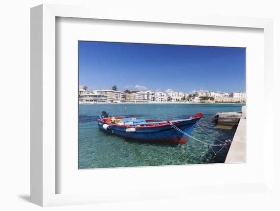 Fishing Boat, Port of Otranto, Lecce Province, Salentine Peninsula, Puglia, Italy, Europe-Markus Lange-Framed Photographic Print