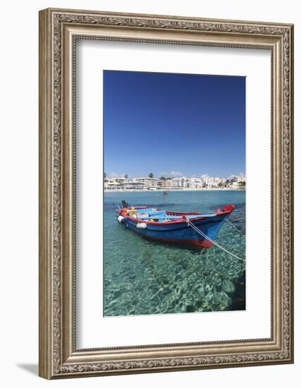 Fishing Boat, Port of Otranto, Lecce Province, Salentine Peninsula, Puglia, Italy, Europe-Markus Lange-Framed Photographic Print