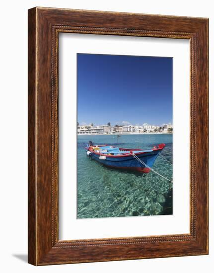 Fishing Boat, Port of Otranto, Lecce Province, Salentine Peninsula, Puglia, Italy, Europe-Markus Lange-Framed Photographic Print