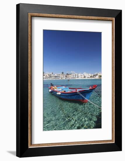 Fishing Boat, Port of Otranto, Lecce Province, Salentine Peninsula, Puglia, Italy, Europe-Markus Lange-Framed Photographic Print