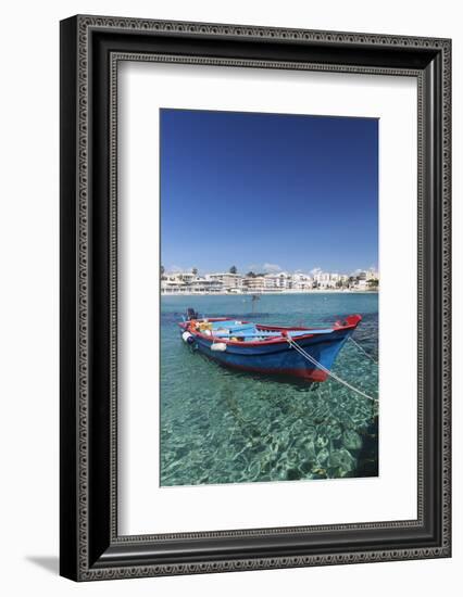 Fishing Boat, Port of Otranto, Lecce Province, Salentine Peninsula, Puglia, Italy, Europe-Markus Lange-Framed Photographic Print