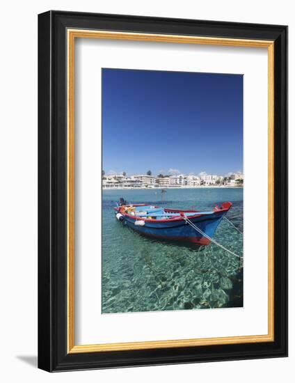 Fishing Boat, Port of Otranto, Lecce Province, Salentine Peninsula, Puglia, Italy, Europe-Markus Lange-Framed Photographic Print