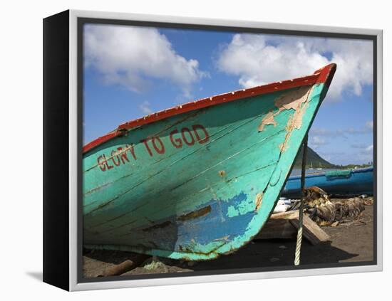 Fishing Boat, Prince Rupert Bay, Portsmouth, Dominica, Windward Islands, West Indies-Richard Cummins-Framed Premier Image Canvas