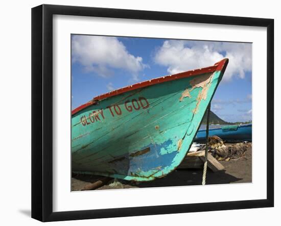 Fishing Boat, Prince Rupert Bay, Portsmouth, Dominica, Windward Islands, West Indies-Richard Cummins-Framed Photographic Print