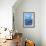 Fishing Boat with Freighter and Dolphins-Lantern Press-Framed Premium Giclee Print displayed on a wall