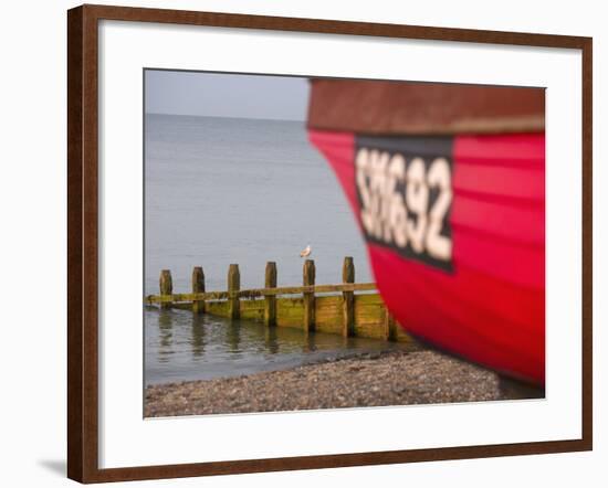 Fishing Boat, Worthing Beach, West Sussex, England, United Kingdom, Europe-Miller John-Framed Photographic Print
