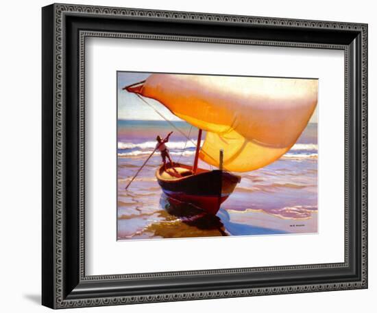 Fishing Boat-Arthur Rider-Framed Art Print