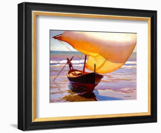 Fishing Boat-Arthur Rider-Framed Art Print