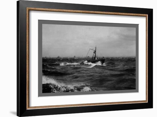 Fishing Boat-Edwin Levick-Framed Art Print