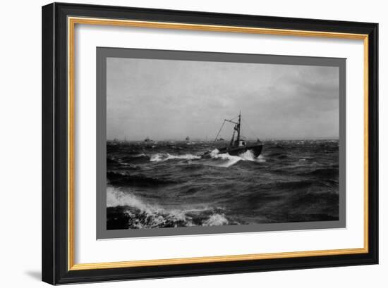 Fishing Boat-Edwin Levick-Framed Art Print