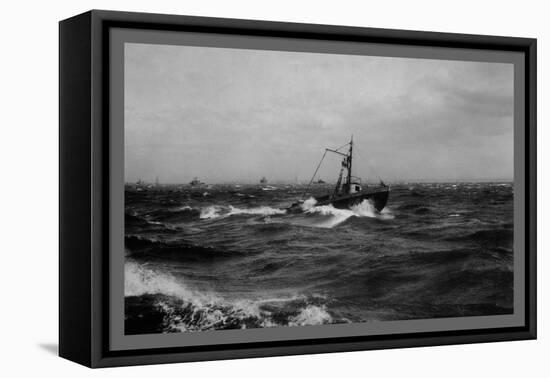 Fishing Boat-Edwin Levick-Framed Stretched Canvas