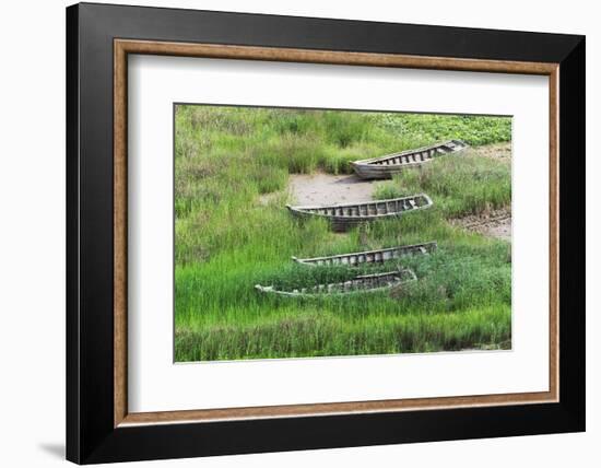 Fishing boats along the coast of East China Sea, Xiapu, Fujian Province, China-Keren Su-Framed Photographic Print