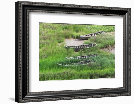 Fishing boats along the coast of East China Sea, Xiapu, Fujian Province, China-Keren Su-Framed Photographic Print