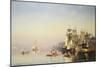 Fishing Boats and Barges on the Thames at Greenwich-Carl Neumann-Mounted Giclee Print