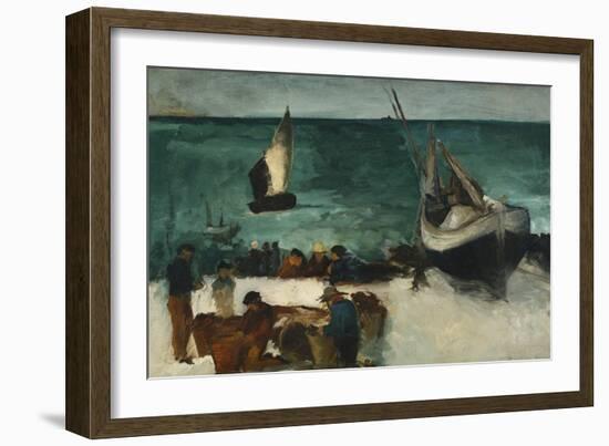 Fishing Boats and Fishermen-Edouard Manet-Framed Giclee Print