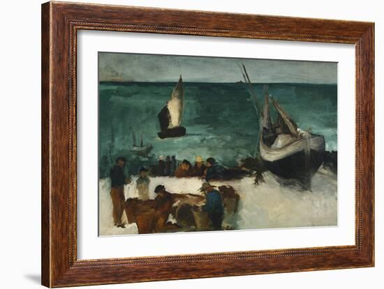 Fishing Boats and Fishermen-Edouard Manet-Framed Giclee Print