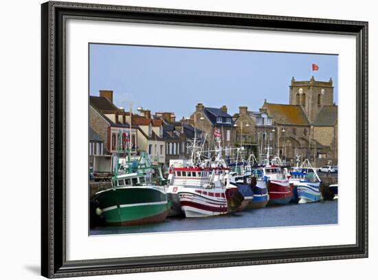 Fishing Boats and Harbour, Normandy-Guy Thouvenin-Framed Photographic Print