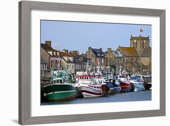 Fishing Boats and Harbour, Normandy-Guy Thouvenin-Framed Photographic Print