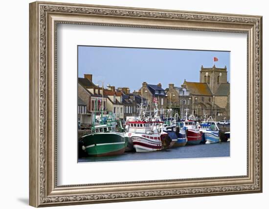 Fishing Boats and Harbour, Normandy-Guy Thouvenin-Framed Photographic Print