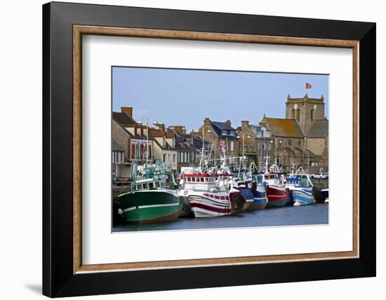 Fishing Boats and Harbour, Normandy-Guy Thouvenin-Framed Photographic Print