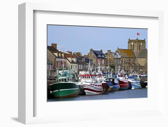 Fishing Boats and Harbour, Normandy-Guy Thouvenin-Framed Photographic Print