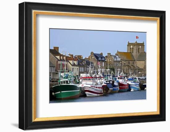 Fishing Boats and Harbour, Normandy-Guy Thouvenin-Framed Photographic Print
