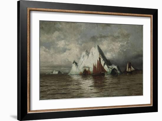 Fishing Boats and Icebergs-William Bradford-Framed Giclee Print