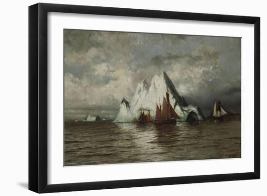 Fishing Boats and Icebergs-William Bradford-Framed Giclee Print