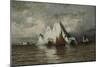 Fishing Boats and Icebergs-William Bradford-Mounted Giclee Print